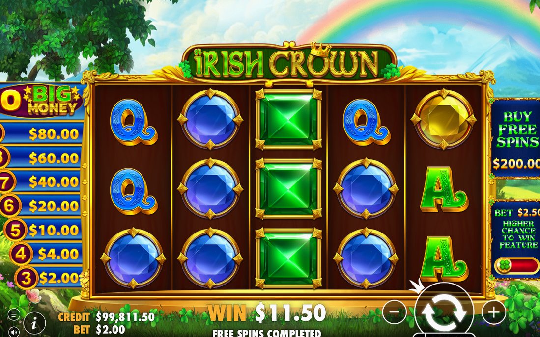 Paid line win with stake and return shown