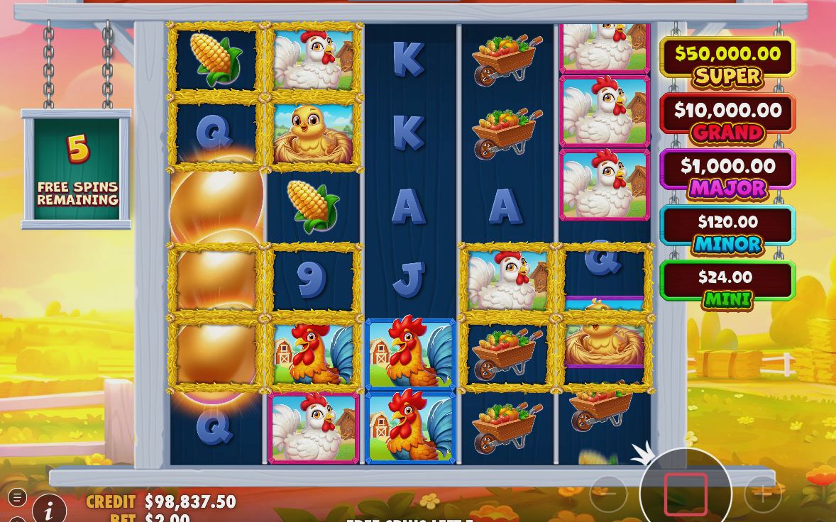 Free Spins with STRAW scatter positions on the closed barn